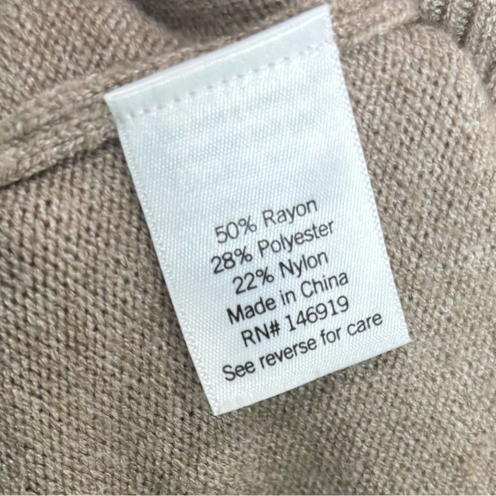 LC Lauren Conrad Long Sleeve Tan Beige Sweater Dress turtleneck loose fit small - Picture 4 of 7